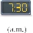 illustration of digital clock reading for 7:30