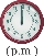 illustration of analog clock showing 12:00