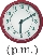 illustration of analog clock showing 6:10