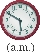 illustration of analog clock showing 5:50