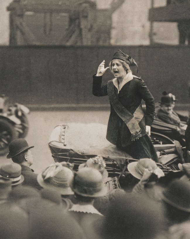 In the early 1900s, women fought for their right to vote. Some women gave speeches.