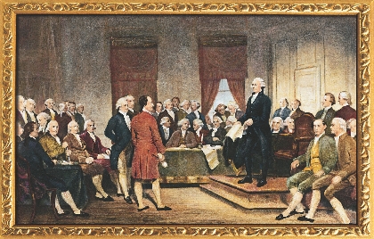 The first leaders of the United States signed the Constitution.