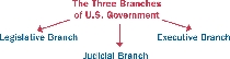 illustration of a diagram showing the three branches of U.S. government