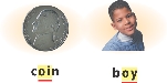 photograph of a coin and a boy