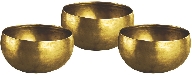 illustration of three bowls made of gold