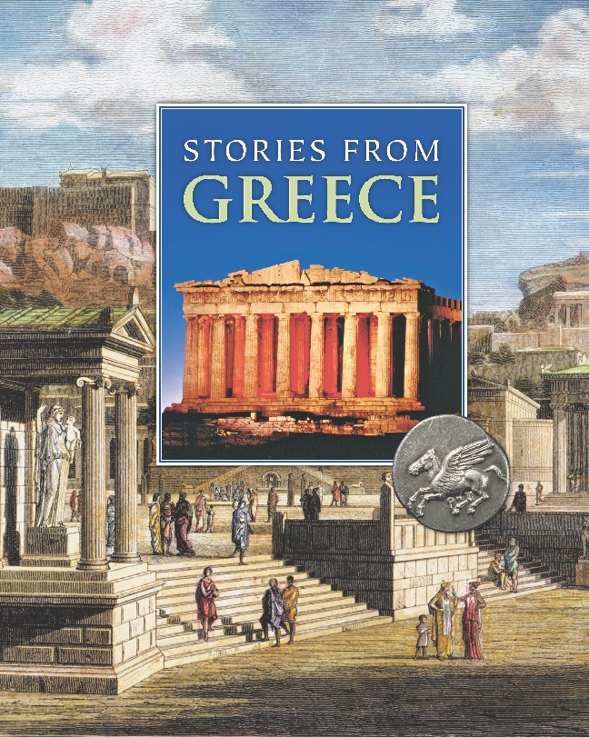 illustration of the book cover, Stories from Greece