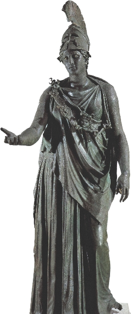 Statues of the gods showed them as they appeared in Greek plays and myths.