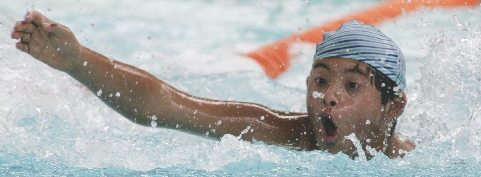 Athletes try for gold at the Special Olympics in Bridge Park.