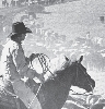 illustration of a cowboy riding a horse