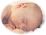 photograph of a sleeping baby