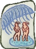 illustration of two figures representing Earth's children