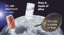 The minerals in rocks from the Moon are also found on Earth.