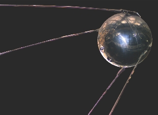 Scientists use satellites like Sputnik to learn about space.