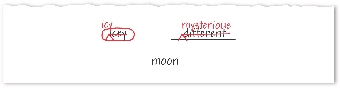 illustration of proofreader's marks showing corrections