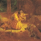 illustration of King Midas holding his daughter