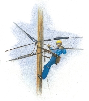 power line repair worker