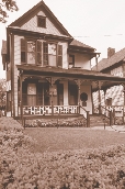 photograph of Dr. Martin Luther King, Jr.'s house and yard