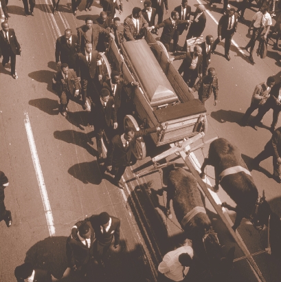 Atlanta, Georgia, April 9, 1968. Martin’s funeral procession