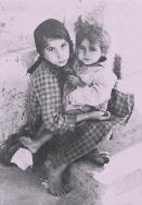 photograph of two young children from the 1940s