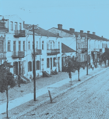 photograph of a European town from before the war