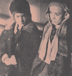 photograph of two young children