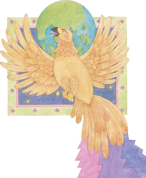 illustration of the eagle and Earth