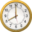 illustration of an analog clock showing 8:00