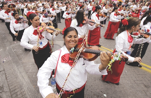 Mariachi musicians in San Antonio, Texas.