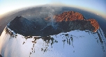 A huge crater was left after the volcano Mount St. Helens erupted.