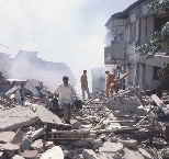 An earthquake can cause serious damage.