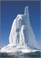 An iceberg in the North Atlantic Ocean