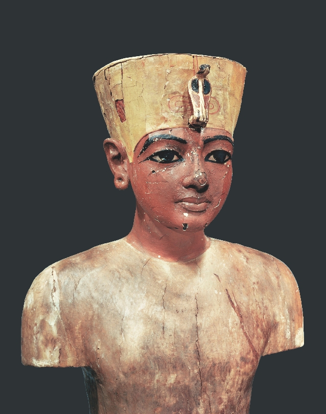 A statue of young King Tut