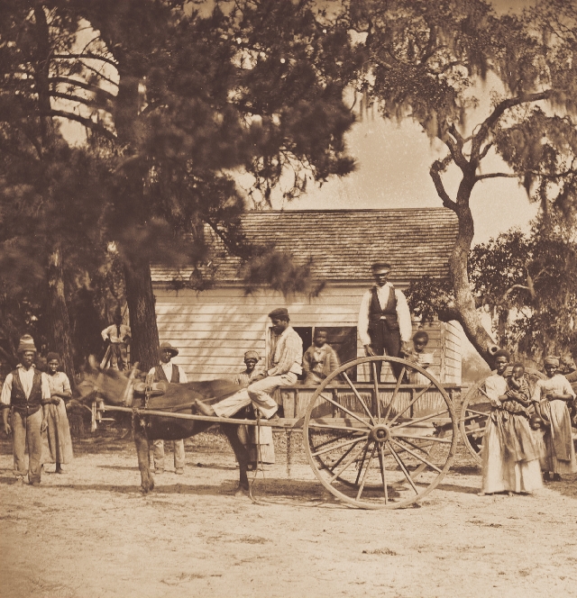 Many men, women, and children worked as slaves on large farms like this one.