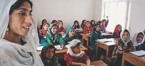 Girls in Afghanistan now have the right to go to school.