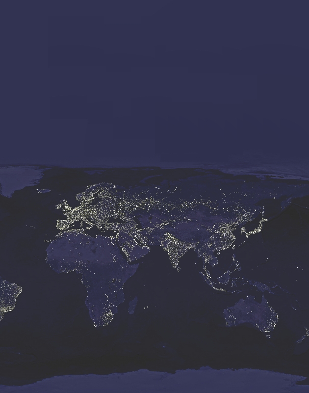 This photo from space shows how bright the lights from cities are.