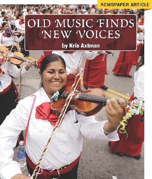 Photograph of the title page of the selection “Old Music Finds New Voices”