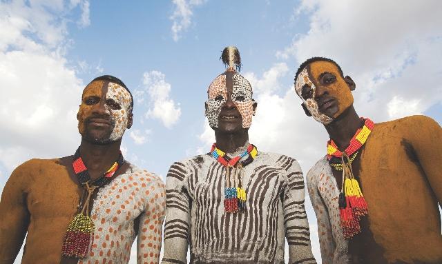 Face paint helps the Karo people stand out from neighboring groups.