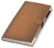 Illustration of the imitation leather notebook