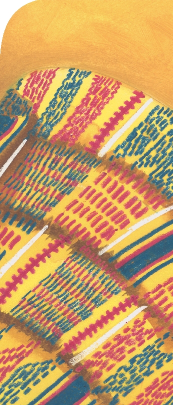 Illustration of traditional African cloth fabric