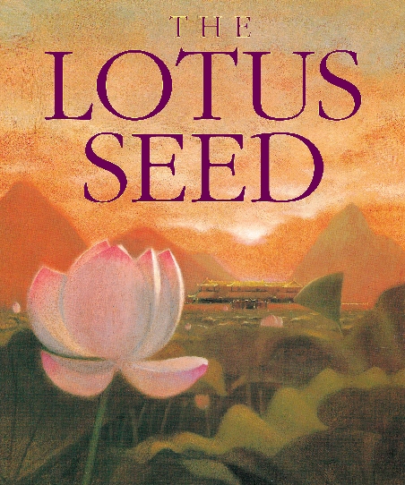 Illustration of the title page for the selection, “The Lotus Seed”