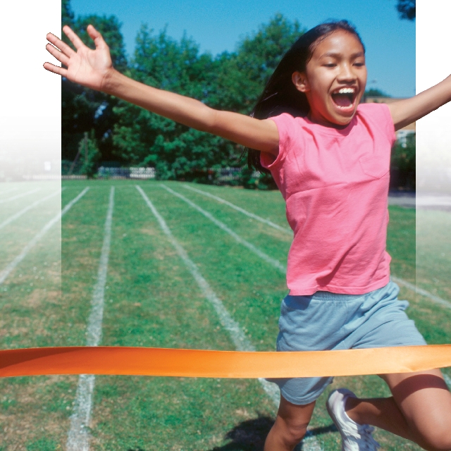 Photograph of a teenage girl runner