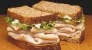 Photograph of a sandwich cut in half