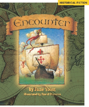 Illustration of the title page of the selection, “Encounter”