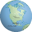 Illustration of globe highlighting the location of Mexico City