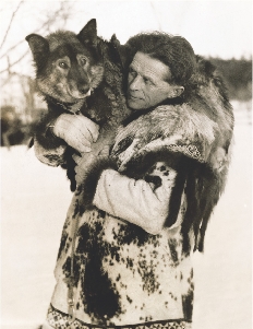 Dogsled racer Leonard Seppala, and his lead dog, Togo, in the 1920s