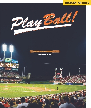 Photograph of the title page of the selection “Play Ball”