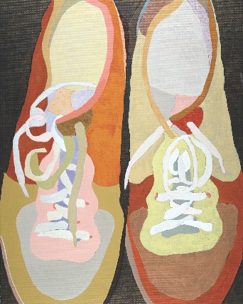 Shoe Series #9, 1982, Marilee Whitehouse-Holm. Acrylic. Private collection.