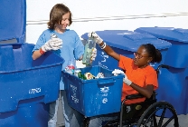 Recycling is one way to help the environment.