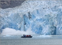 We have watched the ice fall for several hours.