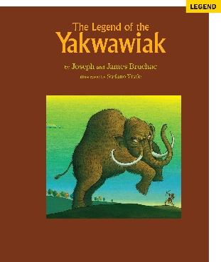 Illustration of the title page of the selection, “The Legend of the Yakwawiak”